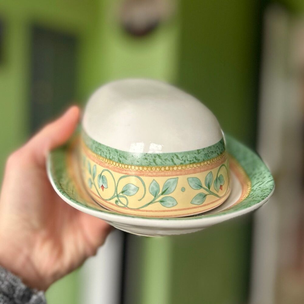 VTG French Quarter Dainty Ceramic Pfaltzgraff Kitchen Butter Dish With Lid - Picture 4 of 11